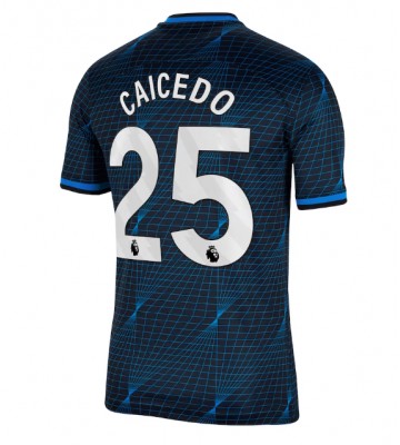 Chelsea Moises Caicedo #25 Koszulka Wyjazdowych 2023-24 Krótki Rękaw